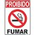 Placa de Sinalização Proibido Fumar 15X20CM Pacote com 5 - Imagem 2