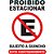 Placa de Sinalização Proibido Estacionar 19X28CM PCT com 03 - Imagem 1