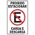 Placa de Sinalização Proibido ESTAC CARGA/DES 16X25 PCT com 05 - Imagem 1
