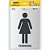 Placa de Sinalização FEMININO/MASCULINO 14CM X 19CM Bloco com 2 - Imagem 2