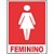 Placa de Sinalização Feminino 15X20CM em PVC Pacote com 5 Unidades - Imagem 2