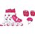 Patins KIT Roller Rosa Tamanho M (34-37) com Joelheiras e Capacete - Imagem 1