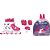Patins KIT Roller Rosa Tamanho M (34-37) com Joelheiras e Capacete - Imagem 3