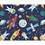 Papel Presente Bobina Couchê 60CM MOD 621 Astronauta - Bobina com 100M - Imagem 1