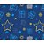 Papel Presente Bobina Couchê 60CM MOD414 Estrela Azul - 100 Metros - Imagem 1