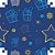 Papel Presente Bobina Couchê 60CM MOD414 Estrela Azul - 100 Metros - Imagem 2