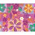 Papel de Presente Bobina Couchê 60CM Modelo 191 Flores e Cores - 100 Metros - Imagem 1