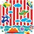 Papel de Presente Bobina Couchê 60CM MOD 120 Céu e MAR - 100 Metros - Imagem 1