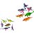 Miniatura Colecionável KIT Dinossauros 6 PCS Neon (S) - Imagem 1