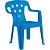 Mesinha e Cadeira Poltroninha KIDS Azul com Proteção UV - Imagem 1