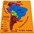 Material Didático EVA Mapa da América do SUL 19 Peças Educativo - Imagem 2