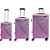 Conjunto de Malas de Viagem Salvador ABS 360º PINK - 3 Peças - Imagem 1