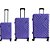 Conjunto de Mala de Viagem Fortaleza ABS 360º com 3 Peças Roxo (P/M/G) - Imagem 2