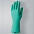 Luva para Limpeza SOFT Pequena Verde Látex com Forro Flocado - Imagem 4