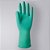 Luva para Limpeza SOFT Pequena Verde Látex com Forro Flocado - Imagem 4