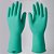 Luva para Limpeza SOFT Médio Verde Látex Flocado e Antiderrapante - Imagem 3