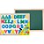 Lousa Infantil 3X1 ABC 5CM 40X30CM Magnética Verde - Imagem 2