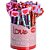 Lápis Preto Redondo Decorado TOP Love Heart com Borracha – Pote com 36 Unidades - Imagem 2