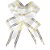 Laço Pronto Decorado 30MMX48CM Branco com Fio Dourado - Pacote com 120 Unidades - Imagem 1