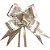 Laço Pronto Decorado 17MM X 34CM Prata com Fio Dourado - Pacote com 200 - Imagem 1