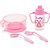 Kit Alimentação Prato+talher+copo Rosa - Imagem 1
