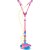 Instrumento Musical Microfone Duplo com  Pedestal Rosa - Imagem 2