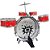Instrumento Musical do RE MI FUN Bateria Vermelha - Imagem 2