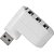 Hub USB 2.0 3 Portas Branco para Notebook - Imagem 1