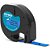 Fita para Rotulador Eletrônico 12MM X 4M Poliéster PRETO/AZUL - Imagem 1