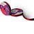 Fita de Cetim 10MM 10M Lurex Vermelho - Imagem 2