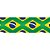 Fita de Cetim Decorada 38MM 10M Bandeiras do Brasil Verde - Imagem 2