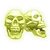 Fantasia Acessório Halloween KIT Mini Crânio Neon com 6 Unidades - Imagem 3