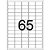 Etiqueta A4 A4351 100 Folhas 21,2 X 38,2 MM - Caixa com 6500 Etiquetas - Imagem 3