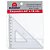 Esquadro Poliestireno 45 Graus 16CM  PCT com 06 - Imagem 2