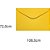 Envelope Visita Colorido 72X108MM Amarelo 80G Pacote com 100 Unidades - Imagem 1