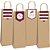 Embalagem para Garrafa 35X13X8CM KRAFT com ALÇA Celebraca - Pacote com 10 - Imagem 1