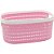 Cesta Organizadora Média ROSA/BRANCO - Imagem 2