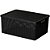 Cesta Organizadora Linea 36X26X16CM Preta com Tampa - Imagem 1