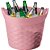 Cesta Organizadora Circular Rosa 20L - Imagem 1