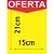 Cartaz para Marcação de Oferta Amarelo A5 15X21CM 250G, Pacote com 25 - Imagem 1