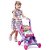 Carrinho de Boneca Bebaby 2 em 1 Rosa - com Bebê Conforto - Imagem 1