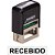 Carimbo Autoentintado Automático 38X14MM "recebido" Preto - Imagem 1
