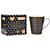 Caneca Decorada ALÇA BW Porcelana 330ML - Imagem 3