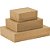 Caixa para Presente com Tampa KRAFT Média 26X19X7,5 CM com Elástico - Pacote com 10 - Imagem 1