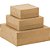 Caixa para Presente com Tampa KRAFT Média 21X21X8CM Elástico Pacote com 10 - Imagem 1