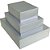 Caixa para Presente com Tampa Grande 35X25,5X7,5CM Prata Pacote com 5 - Imagem 2