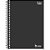 Caderno Espiral 1/4 Capa Dura Neutro Preto 96 Folhas Pacote com 05 - Imagem 2