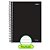 Caderno Espiral 1/4 Capa Dura Neutro Preto – 200 Folhas, Pacote com 05 Unidades - Imagem 2