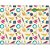 Caderno Caligrafia Capa Dura Decorado 96 Folhas 1/4 Brochura Horizontal - Pacote com 05 - Imagem 3