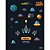 Caderno Brochura 1/4 Capa Dura Pixel KRAFT 80F PCT com 05 - Imagem 1